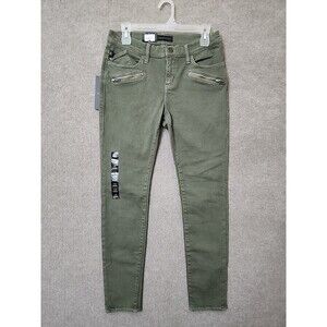 Rock Republic Low Rise Legging Jeans Womens 8 Green Ultra Slim Skinny NEW